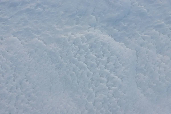 Schöne Winterlandschaft Mit Schneebedecktem Boden Naturschnee Textur Windgeformte Muster Auf — Stockfoto