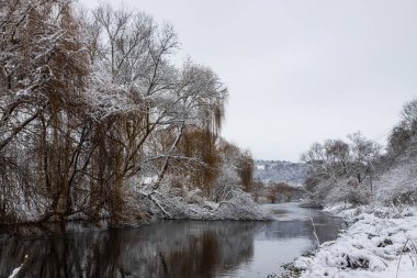 Winter Park nehir manzarası. Kış Parkı Nehri.