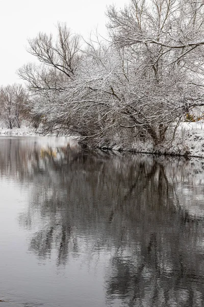 Winter Park nehir manzarası. Kış Parkı Nehri.