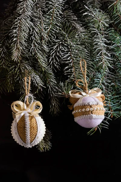 Handgemachte Plüschtiere Christbaumschmuck Weihnachtsgeschenke Valentinstagsgeschenke Liebesgeschichte Fadenspielzeug — Stockfoto