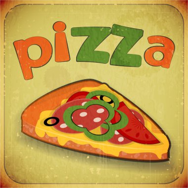 Pizza retro etiketi