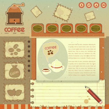 kahve vintage web tasarım