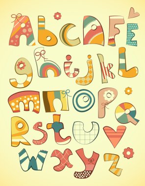 Fun alphabet clipart