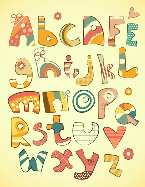 Alphabet amusant — Image vectorielle