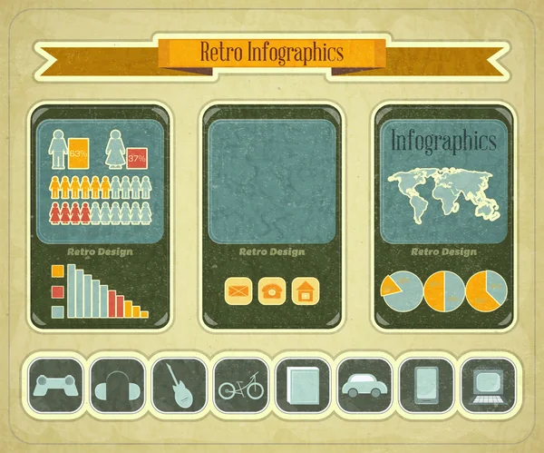 Iconos de construcción y gráficos — Vector de stock