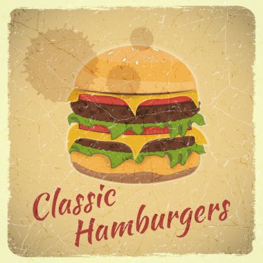 Hamburger menü için Grunge kapak