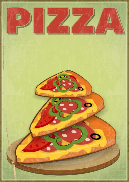 Pizzaschijfjes — Stockvector