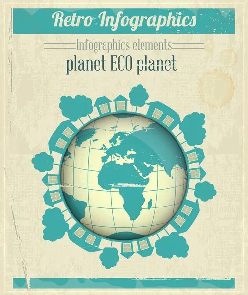 Eco Planet Concept — Stock Vector