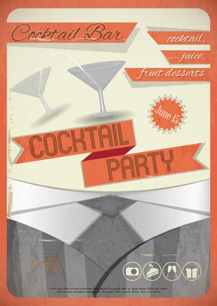 Festa de cocktail — Vetor de Stock