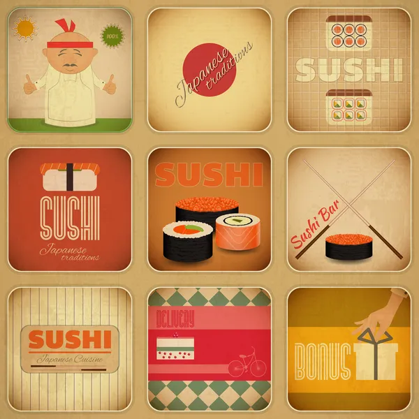 Zestaw sushi — Wektor stockowy