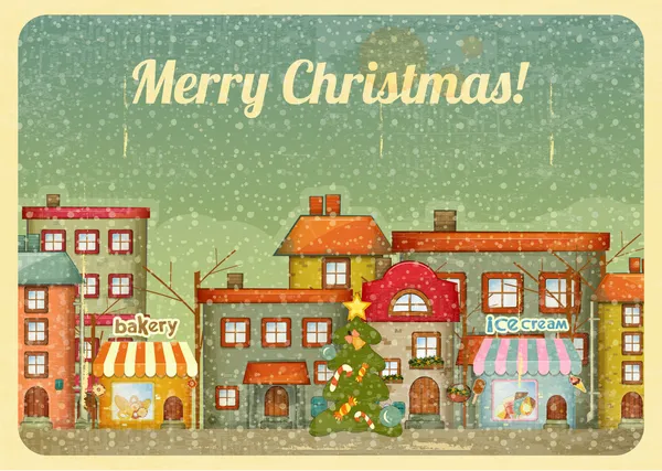 圣诞小镇 — 图库矢量图片