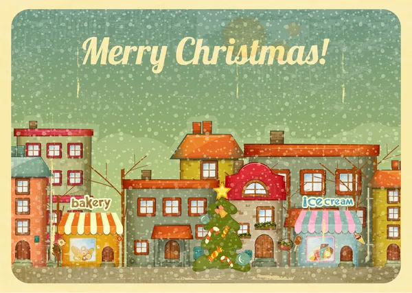 Ciudad de Navidad — Vector de stock