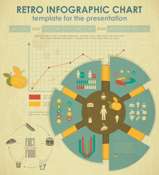 Στοιχεία της infographics για παρουσιάσεις — Διανυσματικό Αρχείο