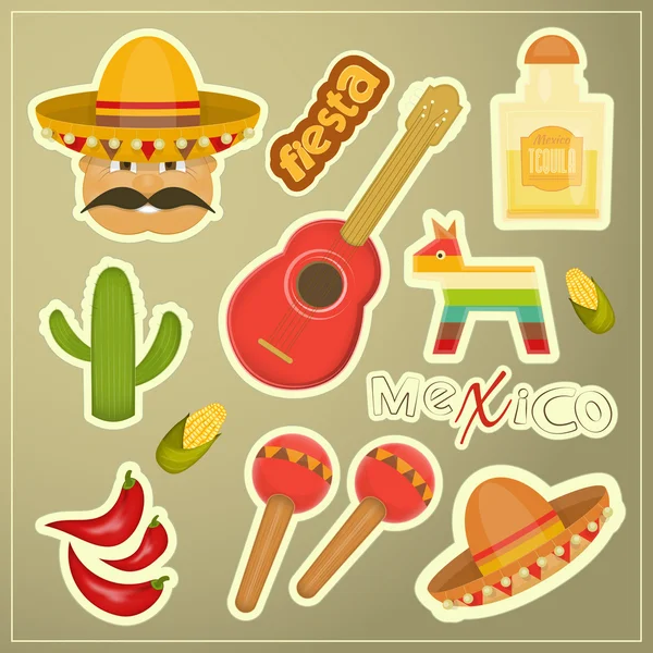Mexické ikony — Stockový vektor