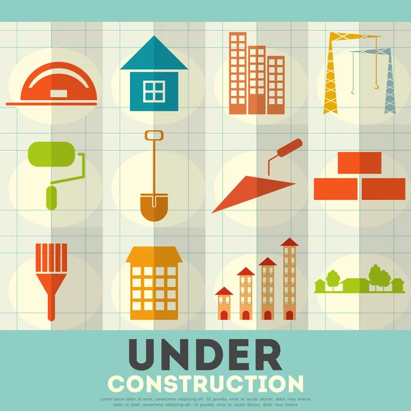 Construction Icons — Stock Vector