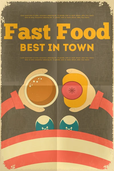 Fast foody plakat — Wektor stockowy