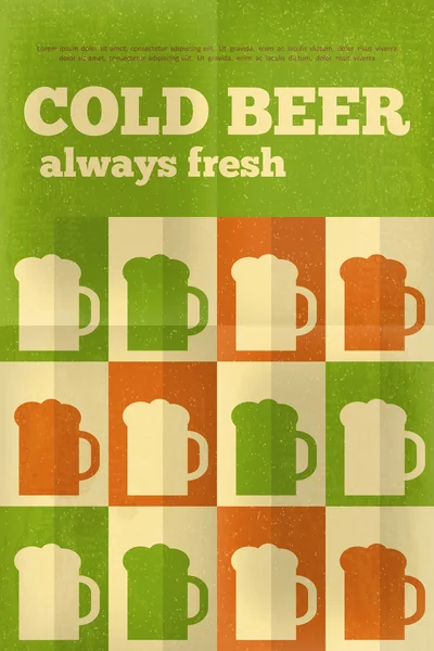 Μπύρα αφίσες — Διανυσματικό Αρχείο