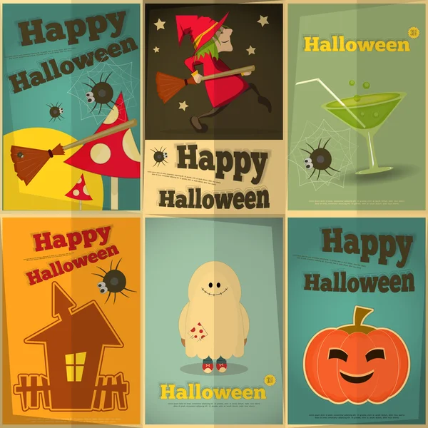 Halloween posters set — Stockvector