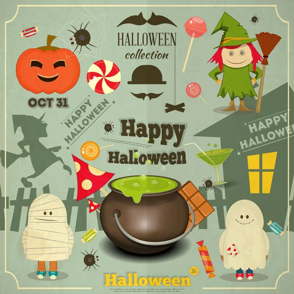 Carta di Halloween — Vettoriale Stock