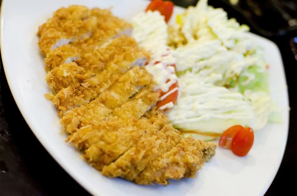 Japanese breaded deep fried pork cutlet — Stock Photo, Image