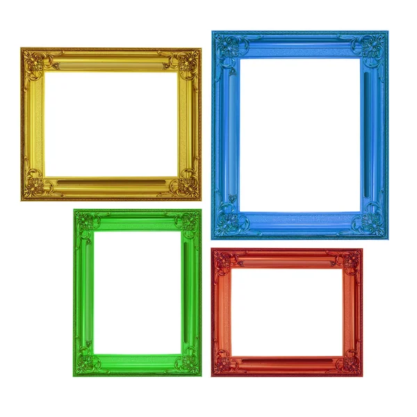 Isolated frames in classic style in four colors — Stock Photo, Image