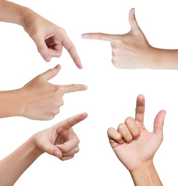 Isolated hands in variety style clipart