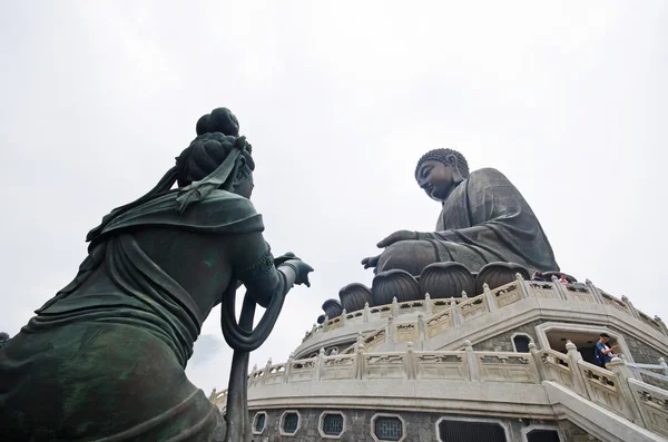 Buda gigante de Tian Tan en el monasterio de Po Lin —  Fotos de Stock