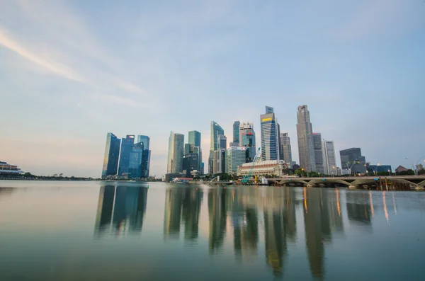 Singapur ciudad skyline vista del distrito de negocios — Foto de Stock