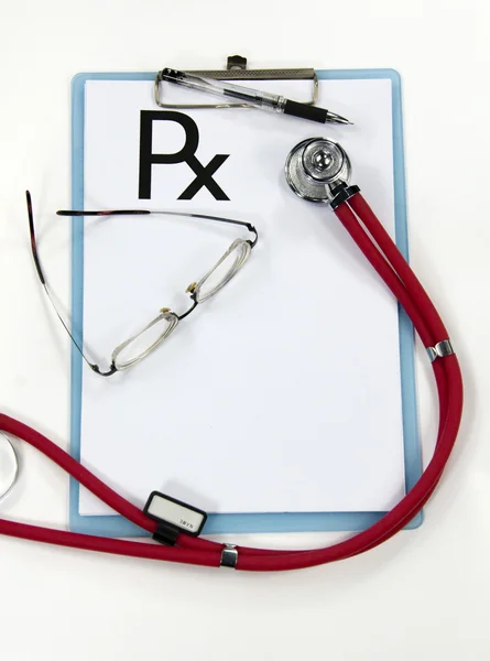 Stethoscope and prescription — Stock Photo, Image