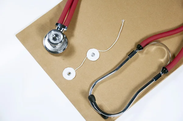 Stethoscope and record document — Stock Photo, Image