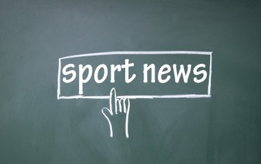 soyut parmak tıklayın spor haberleri işareti