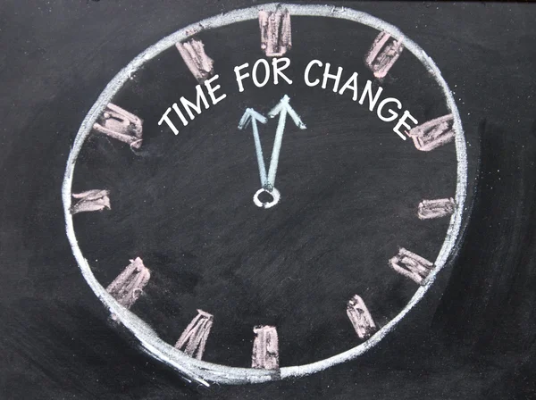 Time for change clock sign — Stock Photo, Image