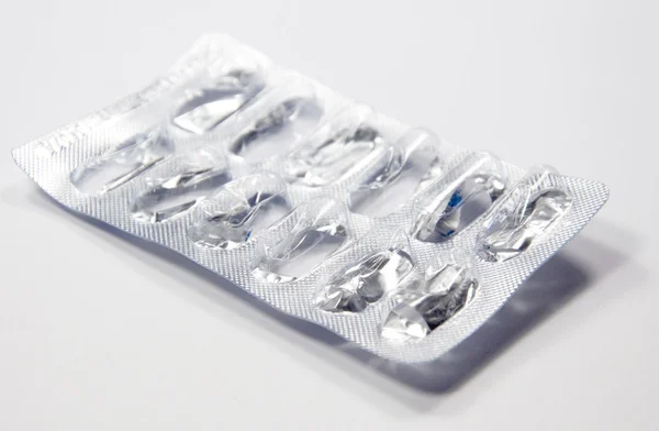 Embalaje farmacéutico comprimido vacío — Foto de Stock