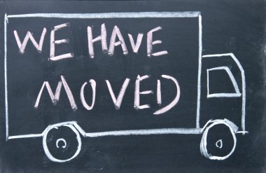 we have moved sign clipart