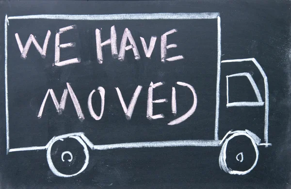 We have moved sign — Stock Photo, Image