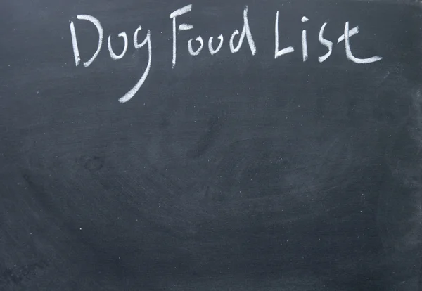 Judul daftar makanan anjing — Stok Foto
