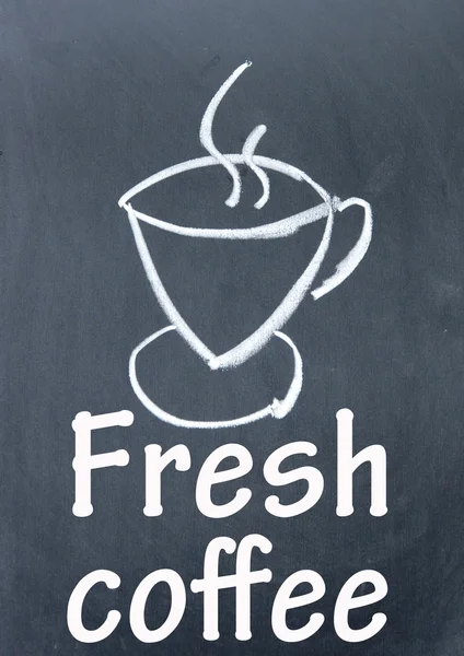 Zeichen für frischen Kaffee — Stockfoto