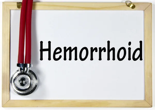 Hemoroidy znak — Zdjęcie stockowe