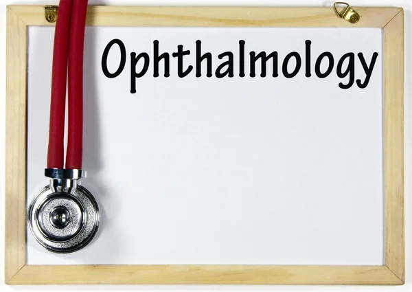 Oftalmologie diagnose teken — Stockfoto