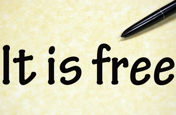 It is free title written with pen on paper — Stock Photo, Image