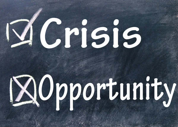 Crisis or opportunity choice — Stock Photo, Image