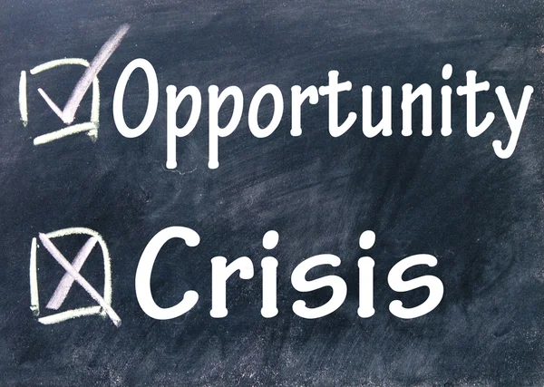 Криза або вибір можливості — стокове фото