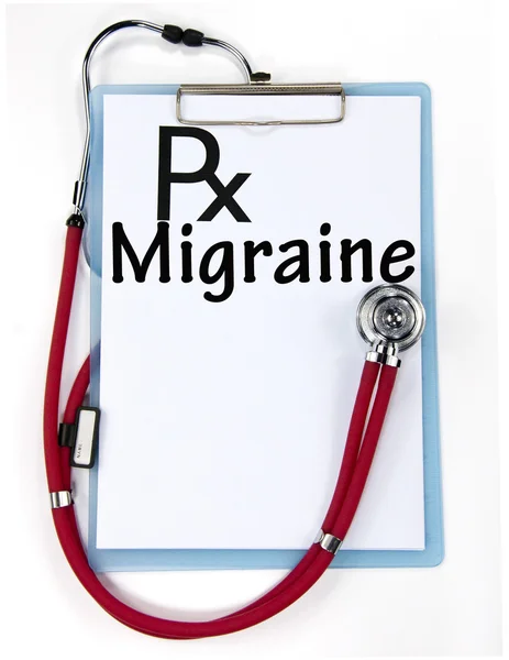 Migränediagnose Zeichen — Stockfoto