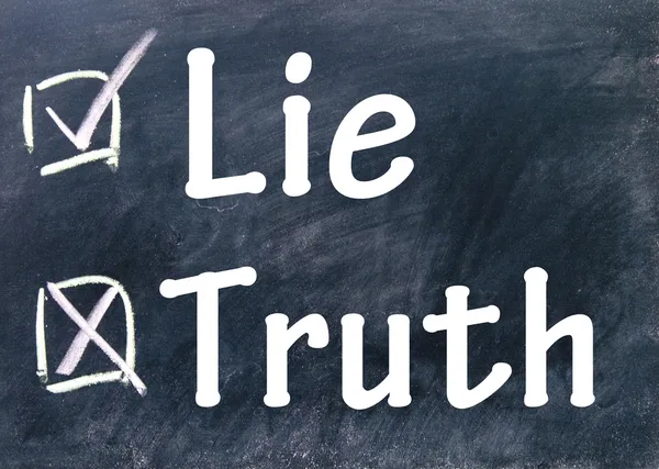 Kebohongan dan pilihan kebenaran — Stok Foto