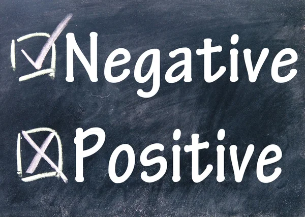 Escolha negativa e positiva — Fotografia de Stock