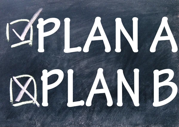 Plan a and plan b choice — Stock Photo, Image