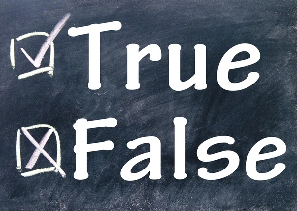 True and false choice — Zdjęcie stockowe