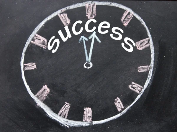 Success clock sign — Stock Photo, Image