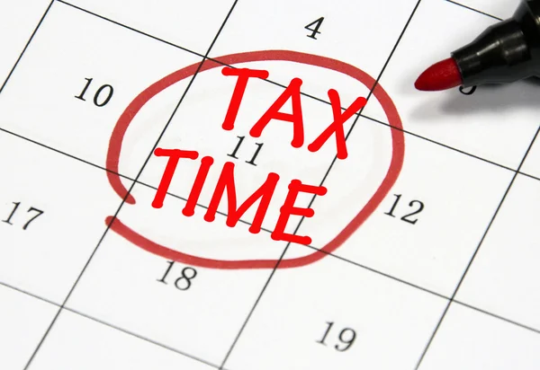 Tax time date — Stock Photo, Image