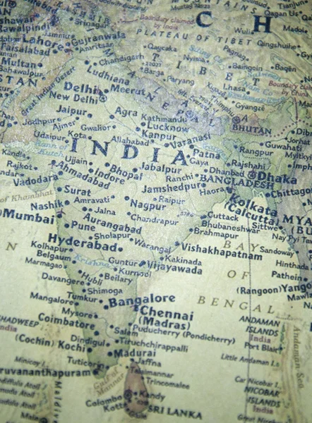Gamla Indien karta — Stockfoto